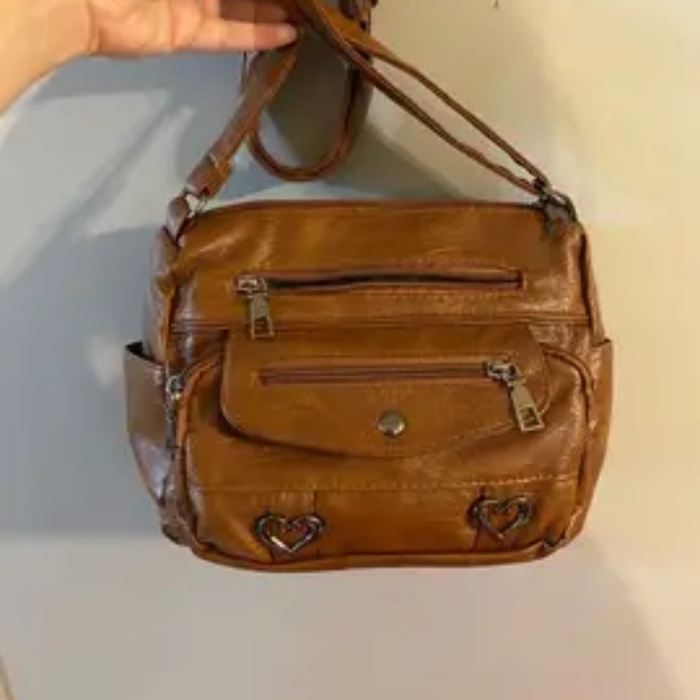 Heart Decor Crossbody Bag